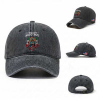 Our Lady of Guadalupe Washed Cotton Baseball Cap Virgin Mary Mexican Flag