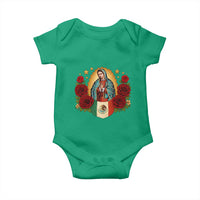 Our Lady of Guadalupe Mexican Flag Baby Onesie - Wonder Print Shop