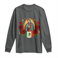 Our Lady of Guadalupe Mexican Flag Long Sleeve Shirt - Wonder Print Shop