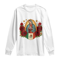 Our Lady of Guadalupe Mexican Flag Long Sleeve Shirt - Wonder Print Shop