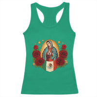 Our Lady of Guadalupe Mexican Flag Racerback Tank Top - Wonder Print Shop