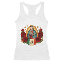 Our Lady of Guadalupe Mexican Flag Racerback Tank Top - Wonder Print Shop