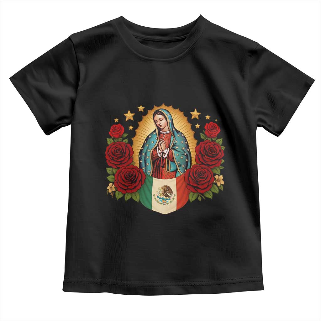 Our Lady of Guadalupe Mexican Flag Toddler T Shirt - Wonder Print Shop