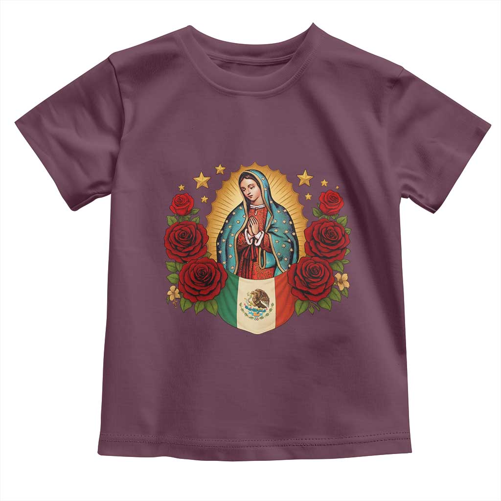 Our Lady of Guadalupe Mexican Flag Toddler T Shirt - Wonder Print Shop