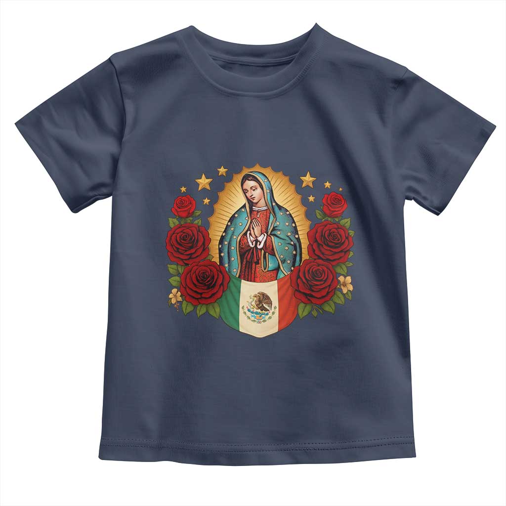 Our Lady of Guadalupe Mexican Flag Toddler T Shirt - Wonder Print Shop