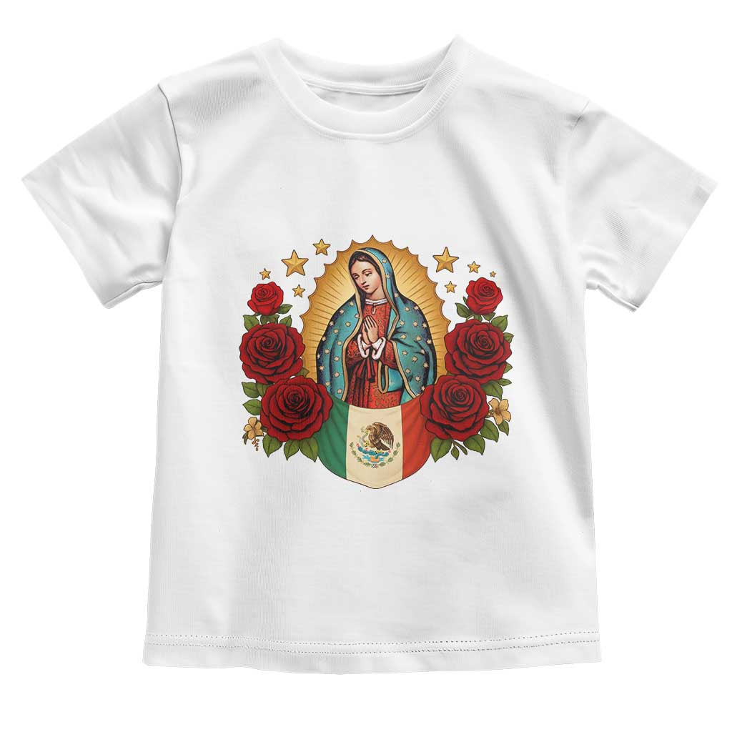 Our Lady of Guadalupe Mexican Flag Toddler T Shirt - Wonder Print Shop