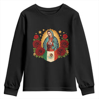 Our Lady of Guadalupe Mexican Flag Youth Sweatshirt - Wonder Print Shop