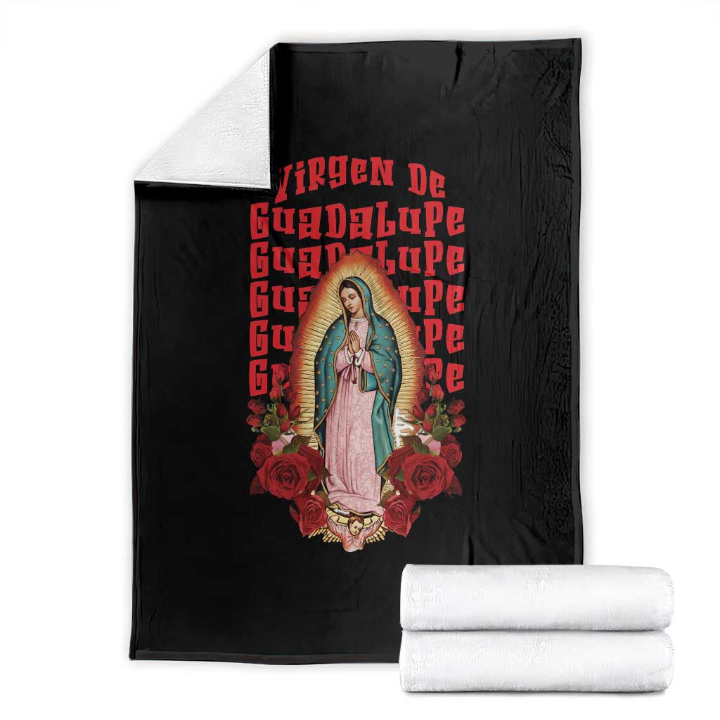 Our Lady of Guadalupe Throw Blanket Saint Virgin Mary Mexican - Wonder Print Shop