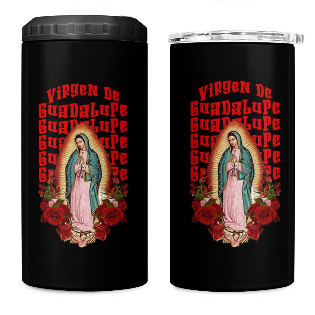 Our Lady of Guadalupe 4 in 1 Can Cooler Tumbler Saint Virgin Mary Mexican - Wonder Print Shop
