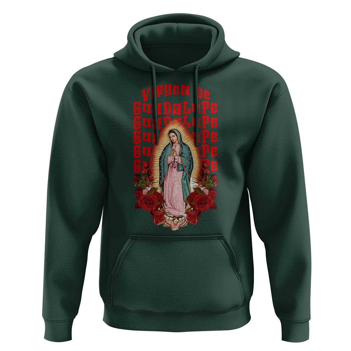 Our Lady of Guadalupe Hoodie Saint Virgin Mary Mexican - Wonder Print Shop
