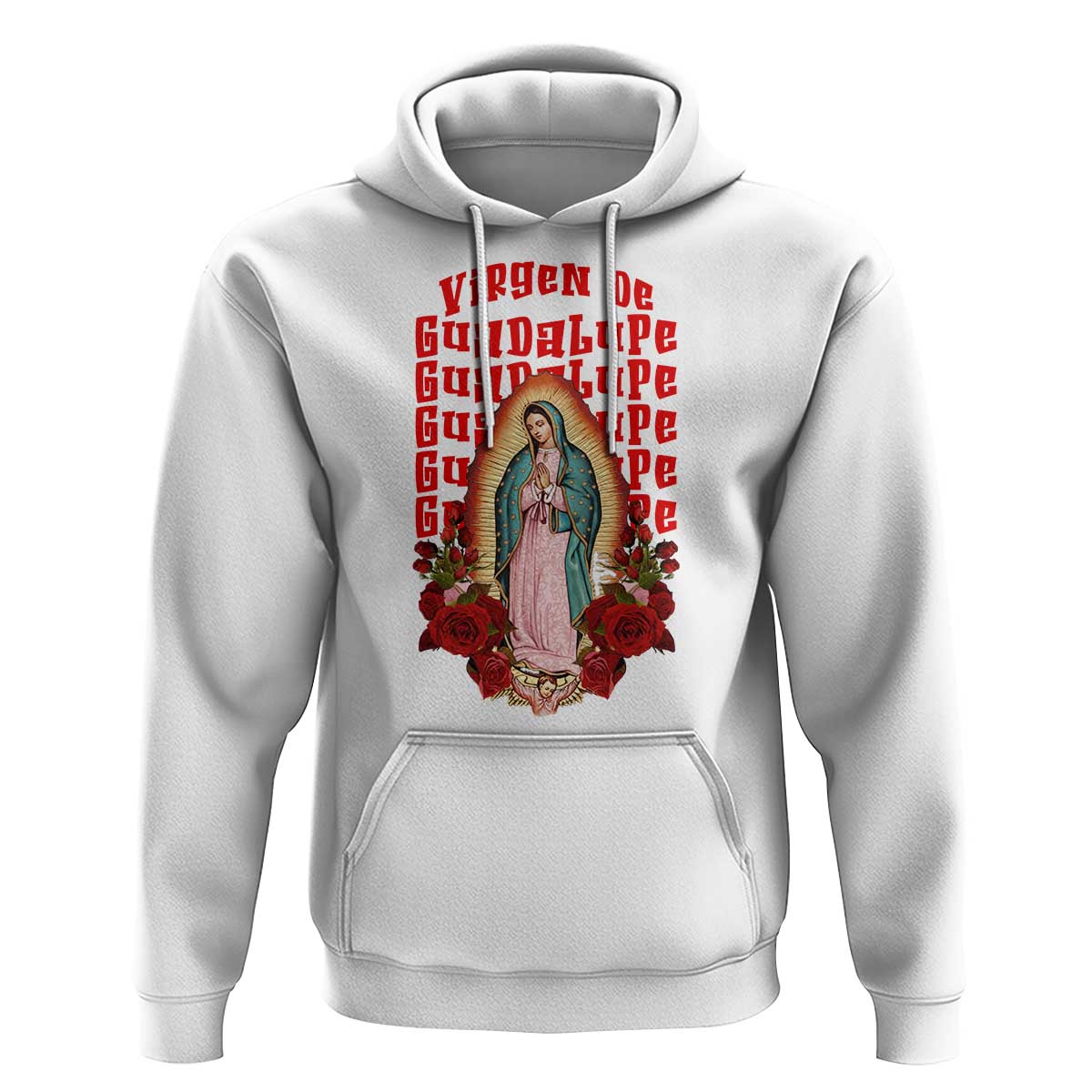 Our Lady of Guadalupe Hoodie Saint Virgin Mary Mexican - Wonder Print Shop