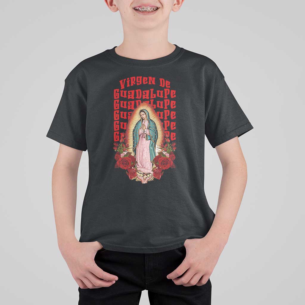 Our Lady of Guadalupe T Shirt For Kid Saint Virgin Mary Mexican - Wonder Print Shop