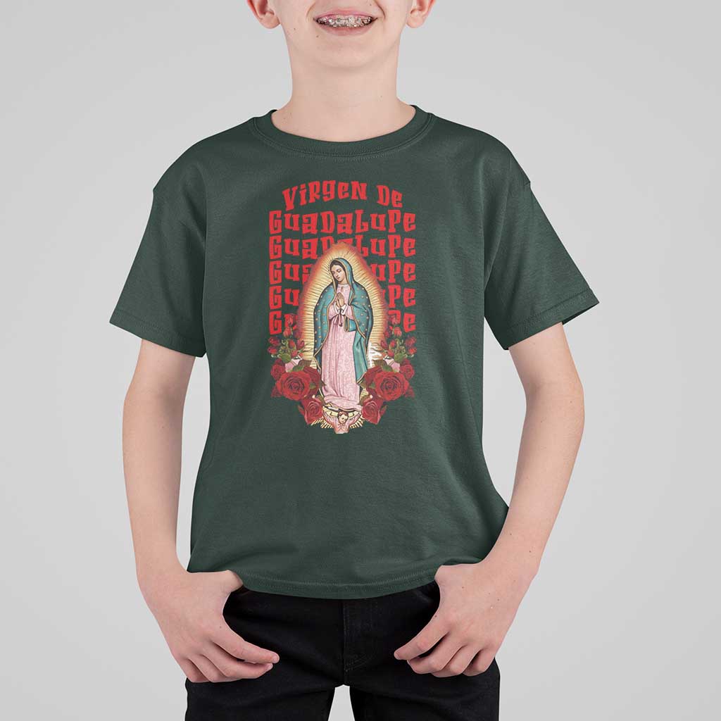 Our Lady of Guadalupe T Shirt For Kid Saint Virgin Mary Mexican - Wonder Print Shop