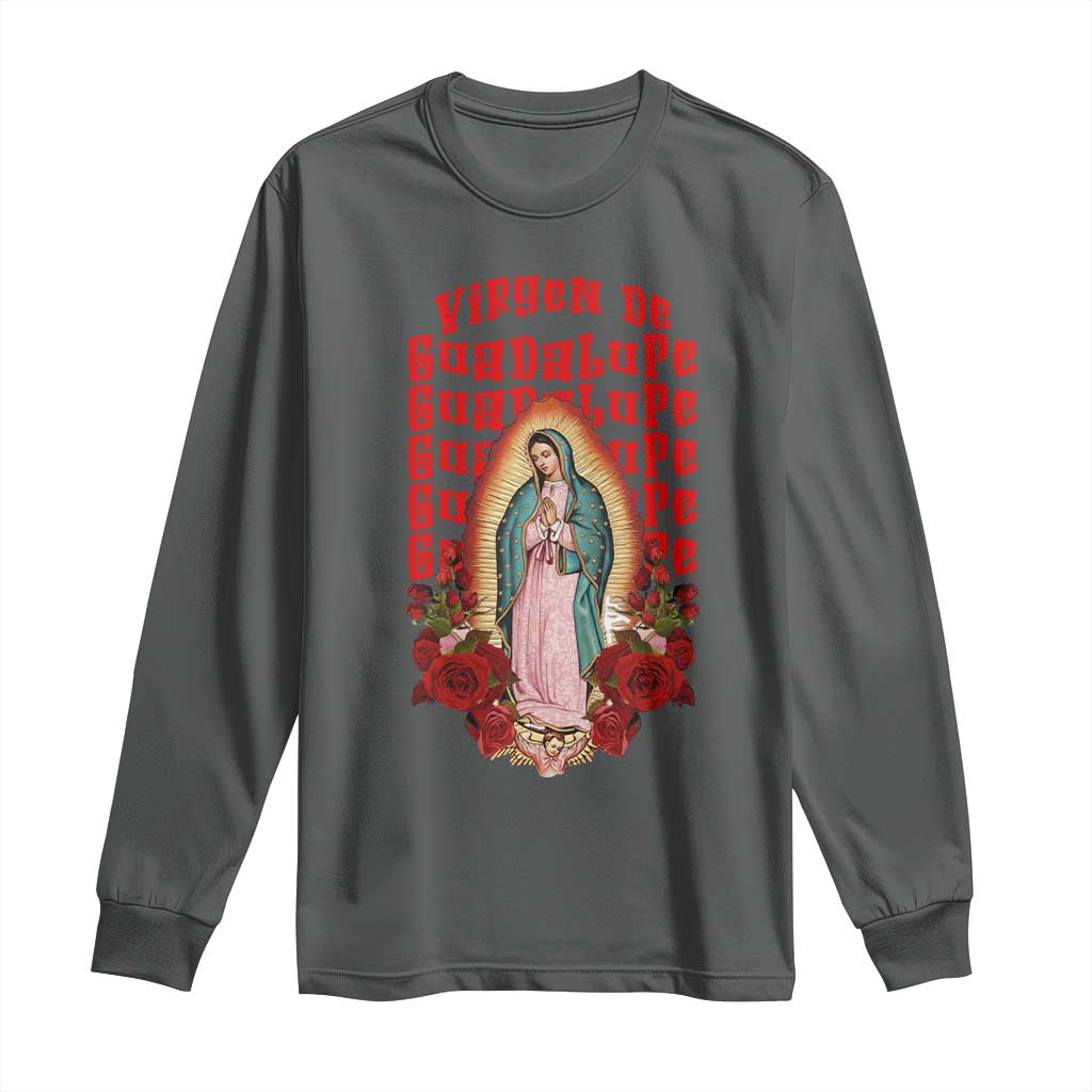 Our Lady of Guadalupe Long Sleeve Shirt Saint Virgin Mary Mexican - Wonder Print Shop