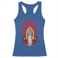 Our Lady of Guadalupe Racerback Tank Top Saint Virgin Mary Mexican - Wonder Print Shop