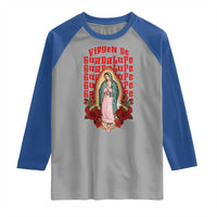 Our Lady of Guadalupe Raglan Shirt Saint Virgin Mary Mexican - Wonder Print Shop