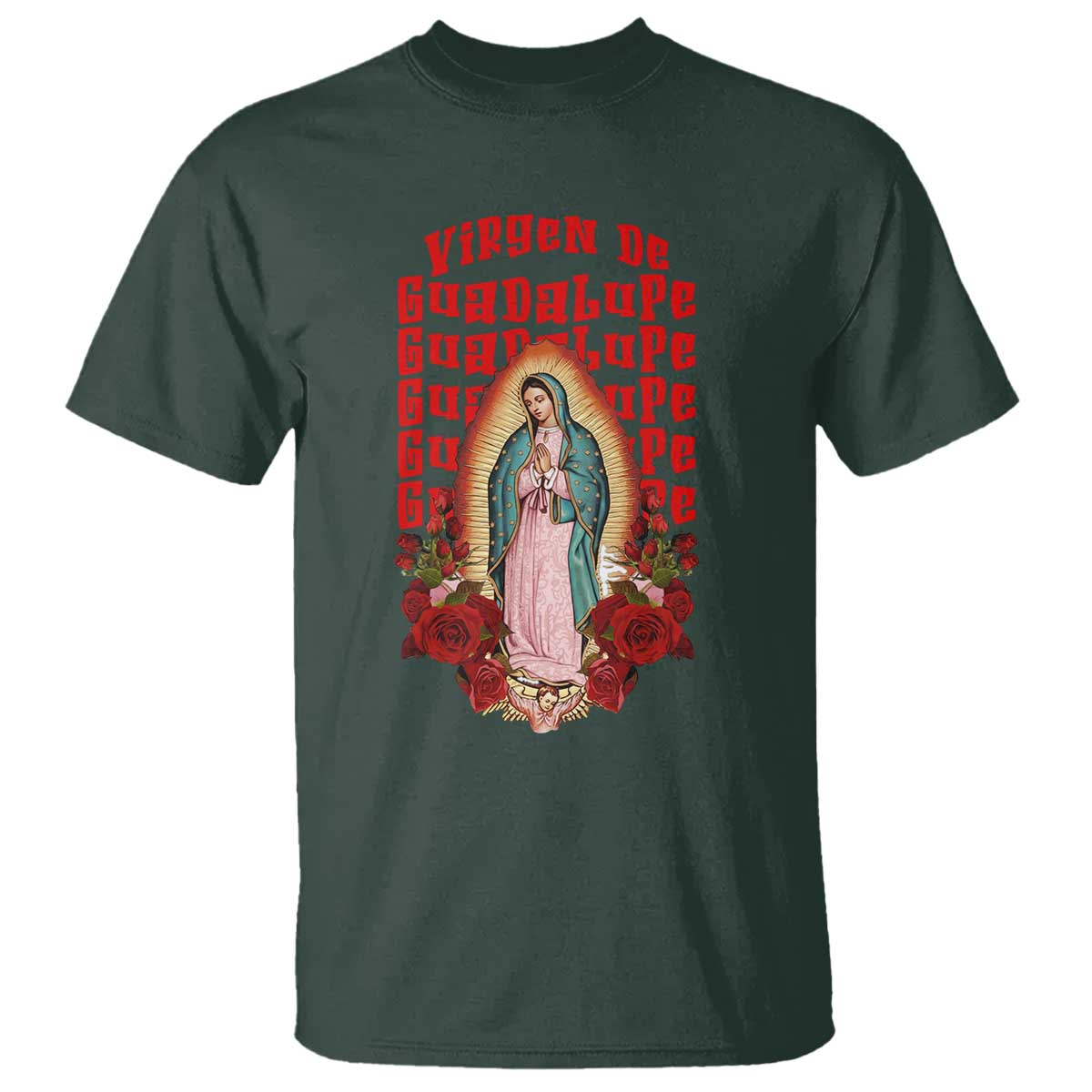 Our Lady of Guadalupe T Shirt Saint Virgin Mary Mexican - Wonder Print Shop