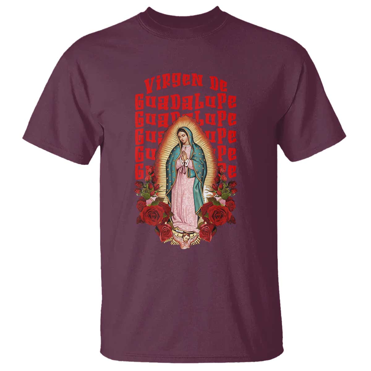 Our Lady of Guadalupe T Shirt Saint Virgin Mary Mexican - Wonder Print Shop
