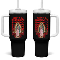 Our Lady of Guadalupe Tumbler With Handle Saint Virgin Mary Mexican - Wonder Print Shop