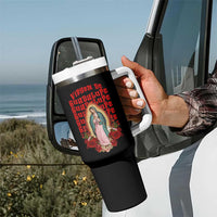 Our Lady of Guadalupe Tumbler With Handle Saint Virgin Mary Mexican - Wonder Print Shop
