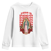 Our Lady of Guadalupe Youth Sweatshirt Saint Virgin Mary Mexican - Wonder Print Shop