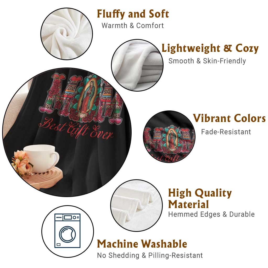 Our Lady of Guadalupe Throw Blanket Virgin Mary Christian - Wonder Print Shop