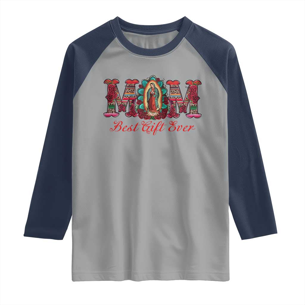 Our Lady of Guadalupe Raglan Shirt Virgin Mary Christian - Wonder Print Shop