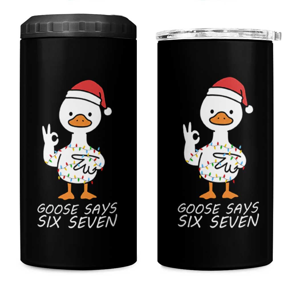67 Six Seven Silly Goose Christmas Meme 4 in 1 Can Cooler Tumbler - Wonder Print Shop