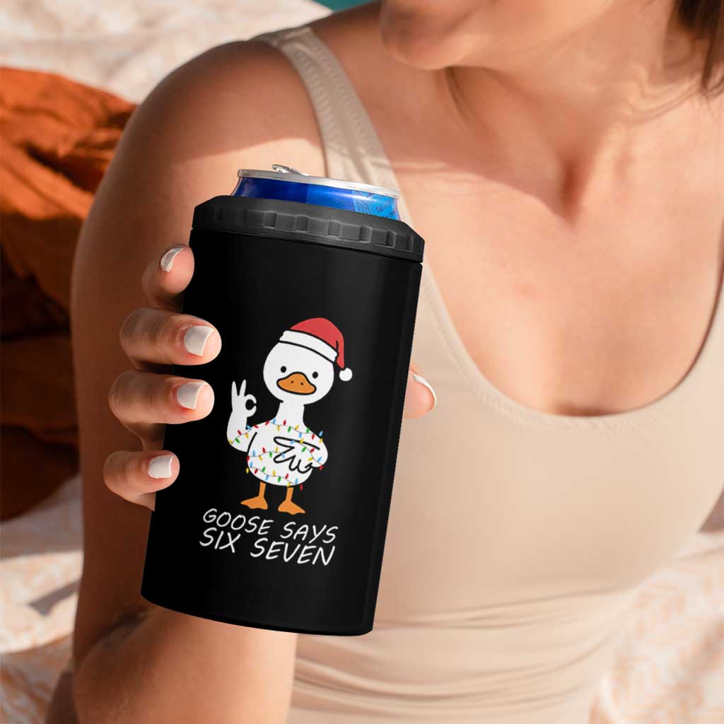 67 Six Seven Silly Goose Christmas Meme 4 in 1 Can Cooler Tumbler - Wonder Print Shop