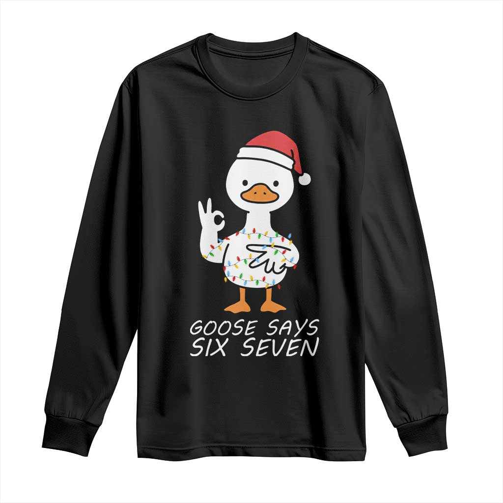 67 Six Seven Silly Goose Christmas Meme Long Sleeve Shirt - Wonder Print Shop