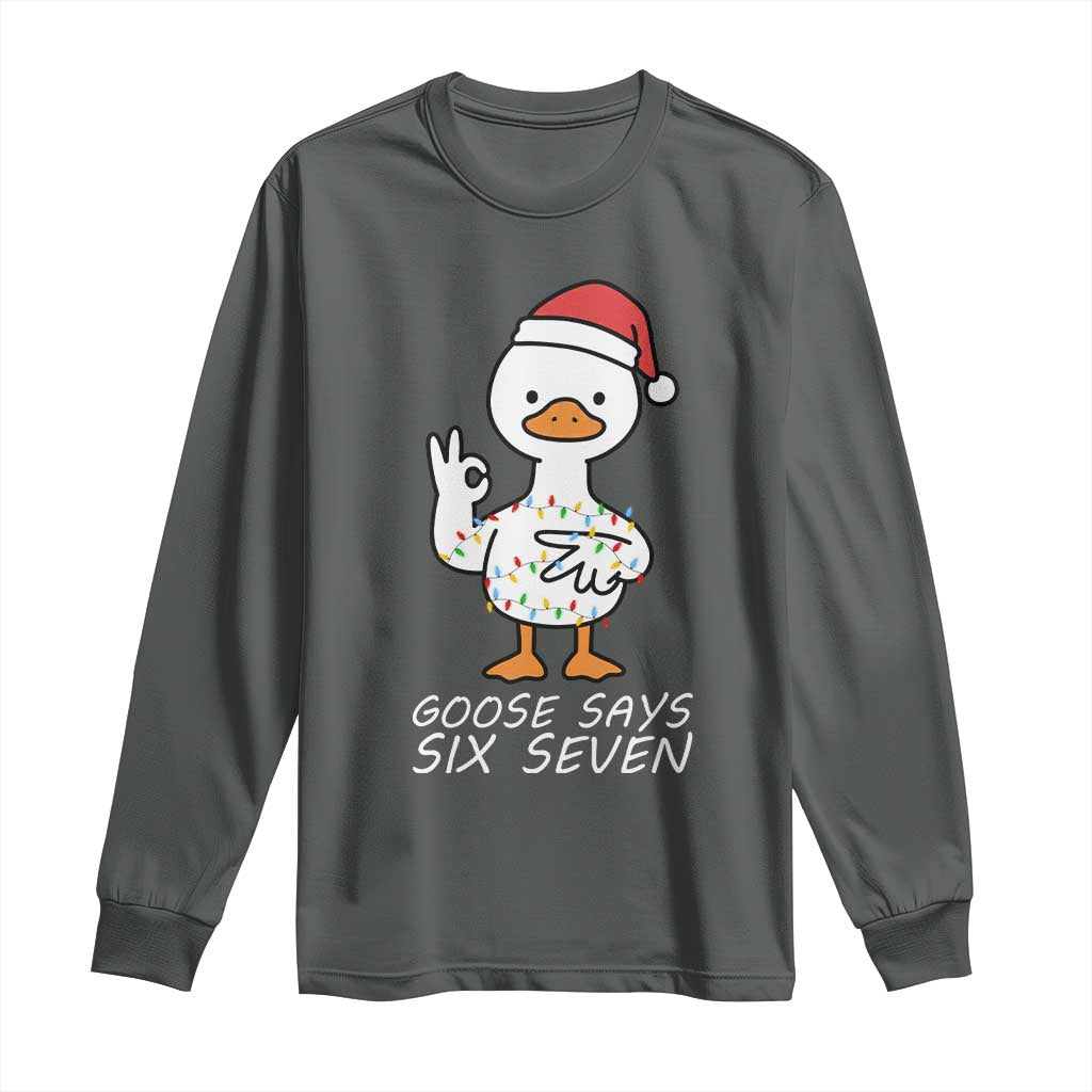 67 Six Seven Silly Goose Christmas Meme Long Sleeve Shirt - Wonder Print Shop