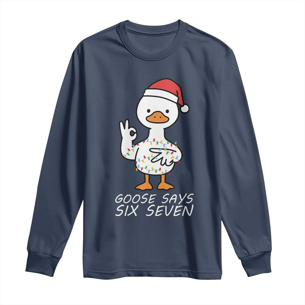67 Six Seven Silly Goose Christmas Meme Long Sleeve Shirt - Wonder Print Shop