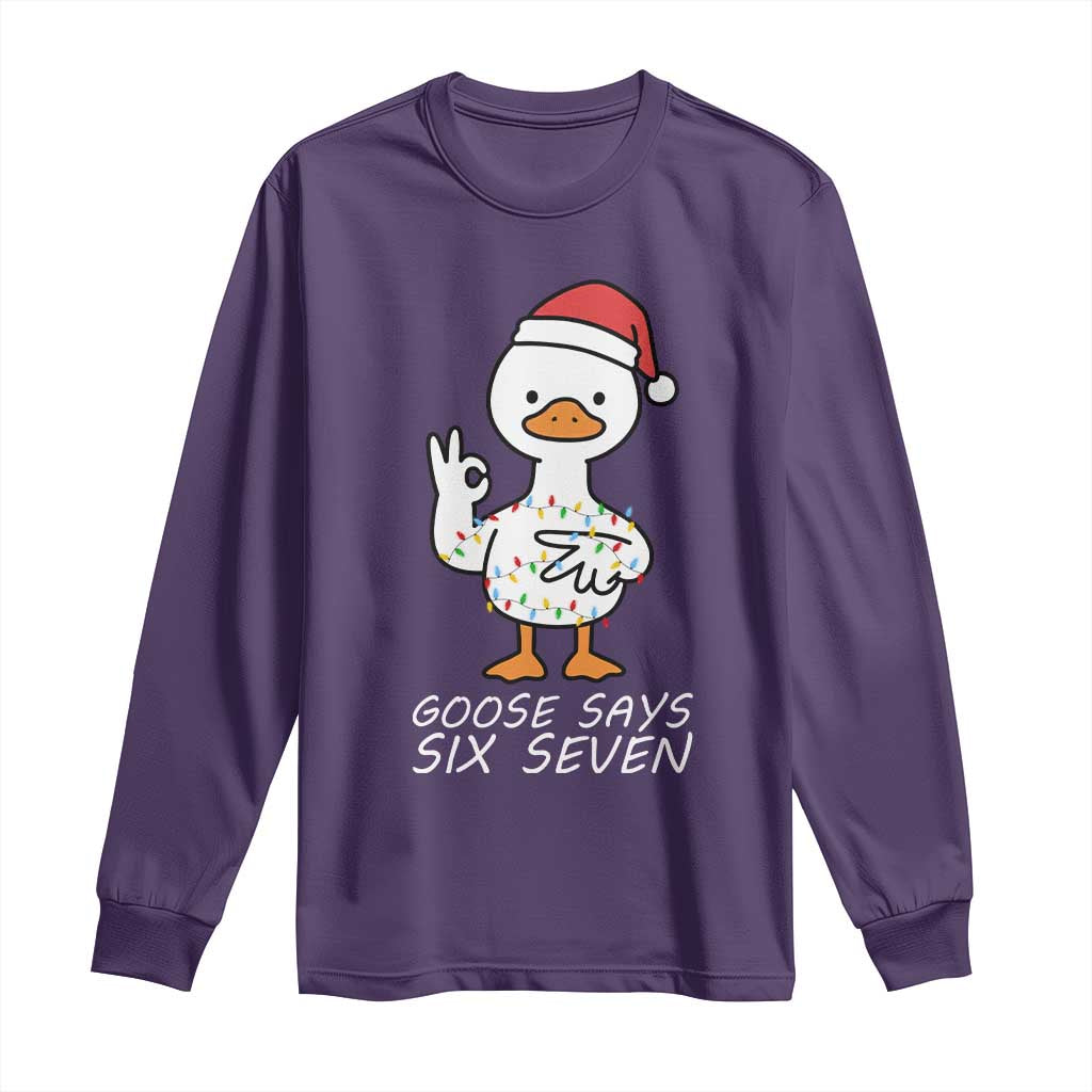 67 Six Seven Silly Goose Christmas Meme Long Sleeve Shirt - Wonder Print Shop