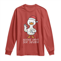 67 Six Seven Silly Goose Christmas Meme Long Sleeve Shirt - Wonder Print Shop