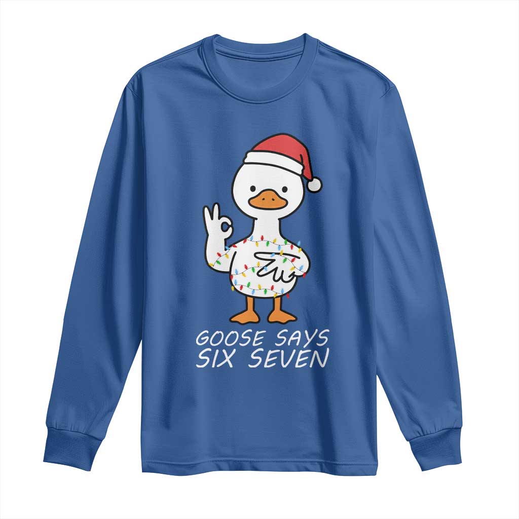 67 Six Seven Silly Goose Christmas Meme Long Sleeve Shirt - Wonder Print Shop