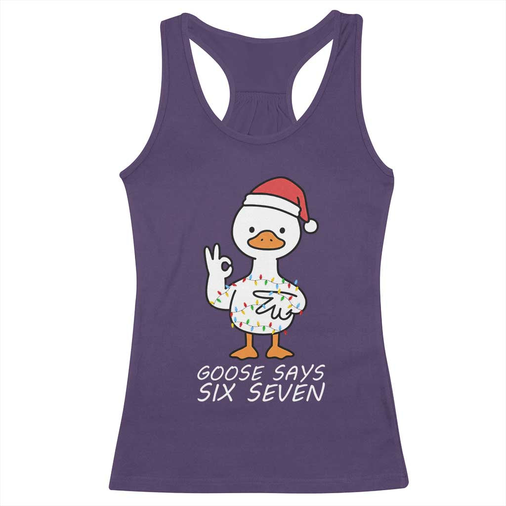 67 Six Seven Silly Goose Christmas Meme Racerback Tank Top - Wonder Print Shop