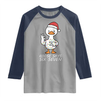 67 Six Seven Silly Goose Christmas Meme Raglan Shirt - Wonder Print Shop