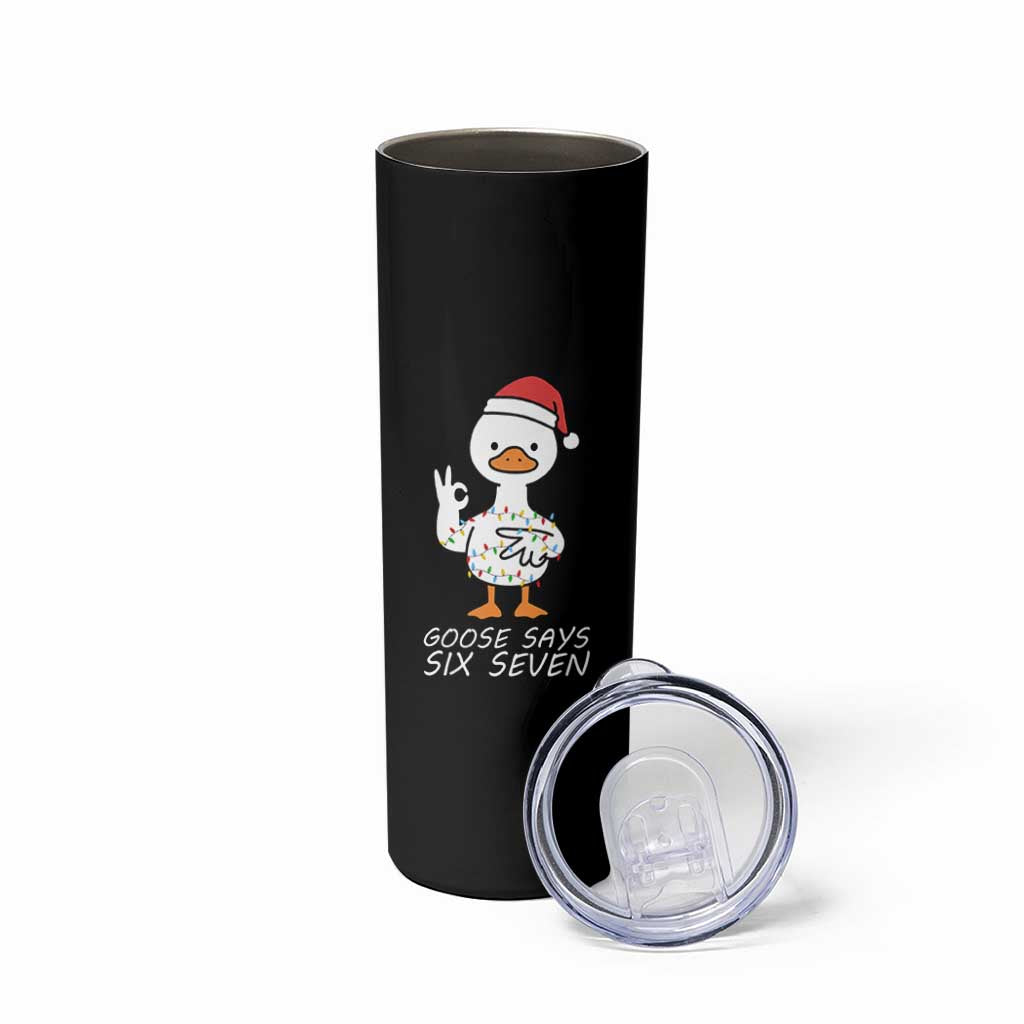 67 Six Seven Silly Goose Christmas Meme Skinny Tumbler - Wonder Print Shop