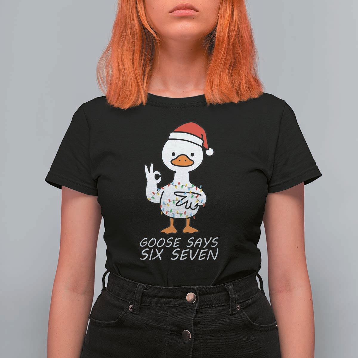 67 Six Seven Silly Goose Christmas Meme T Shirt For Women - Wonder Print Shop