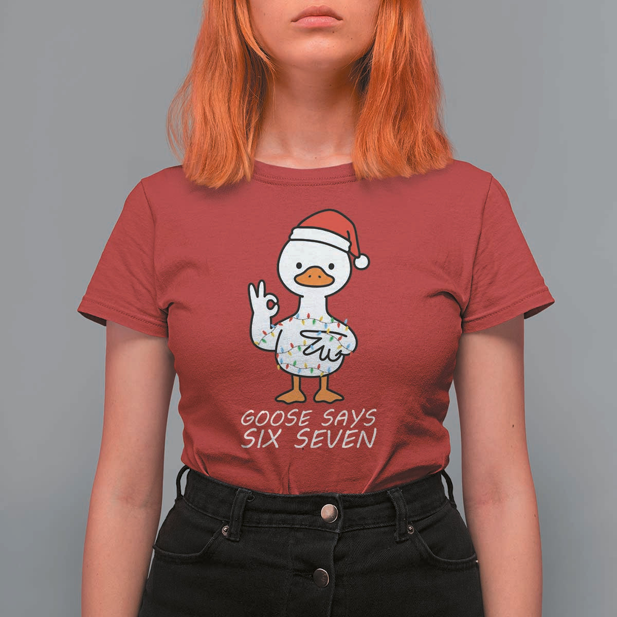 67 Six Seven Silly Goose Christmas Meme T Shirt For Women - Wonder Print Shop