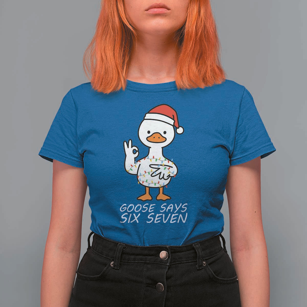 67 Six Seven Silly Goose Christmas Meme T Shirt For Women - Wonder Print Shop