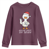 67 Six Seven Silly Goose Christmas Meme Youth Sweatshirt - Wonder Print Shop