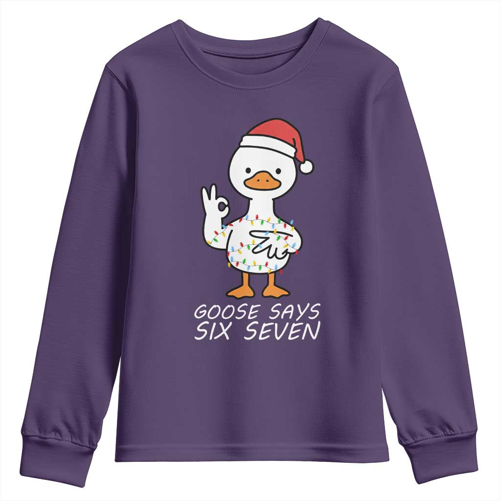 67 Six Seven Silly Goose Christmas Meme Youth Sweatshirt - Wonder Print Shop