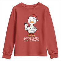67 Six Seven Silly Goose Christmas Meme Youth Sweatshirt - Wonder Print Shop