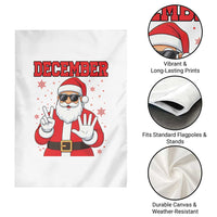 December 25 Garden Flag Funny Santa Says Christmas - Wonder Print Shop
