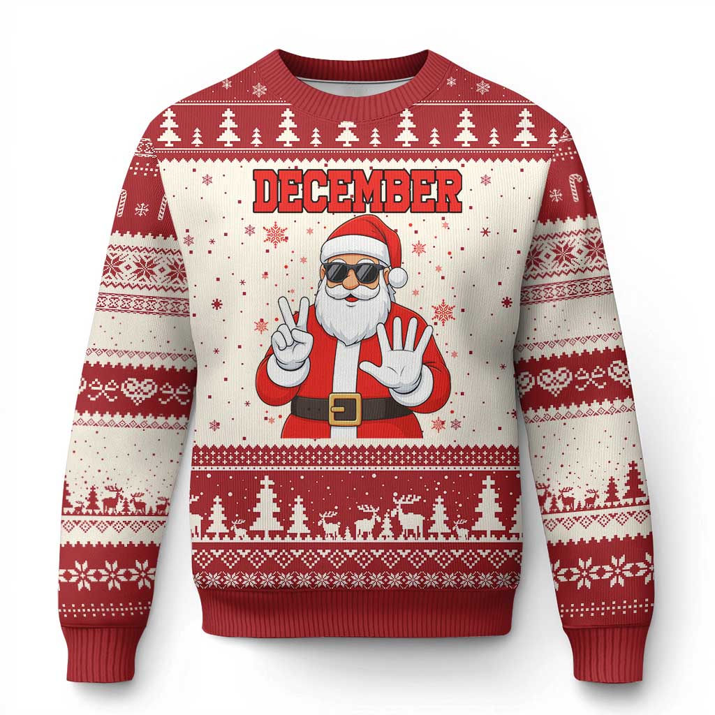 December 25 Ugly Christmas Sweater Funny Santa Says Xmas - Wonder Print Shop