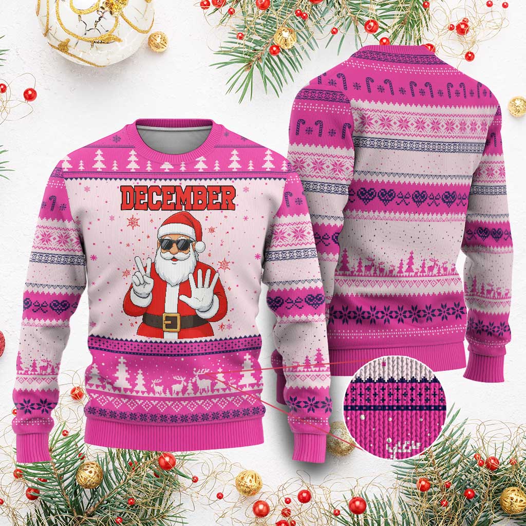 December 25 Ugly Christmas Sweater Funny Santa Says Xmas - Wonder Print Shop