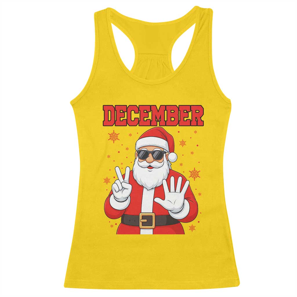 December 25 Racerback Tank Top Funny Santa Says Christmas - Wonder Print Shop