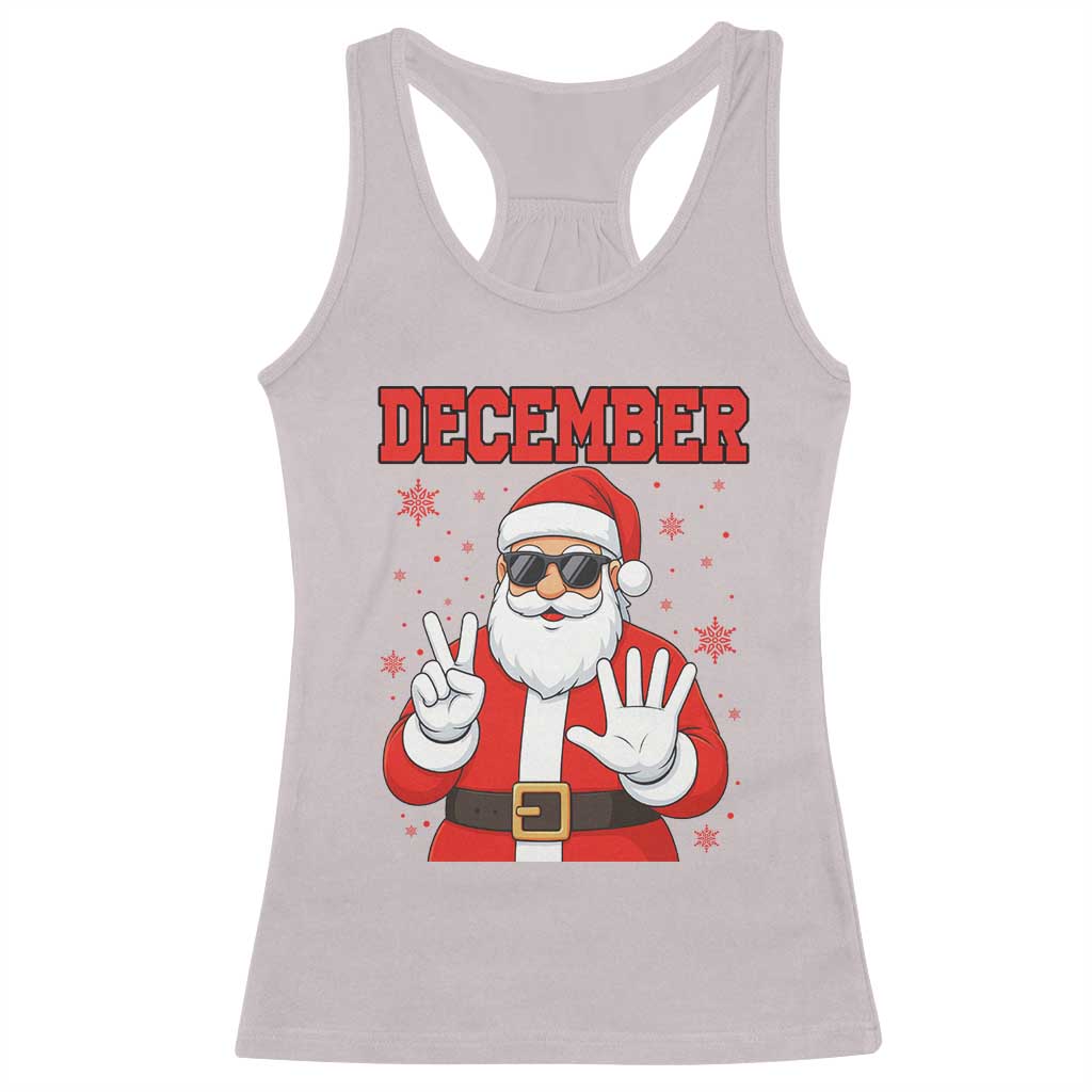 December 25 Racerback Tank Top Funny Santa Says Christmas - Wonder Print Shop