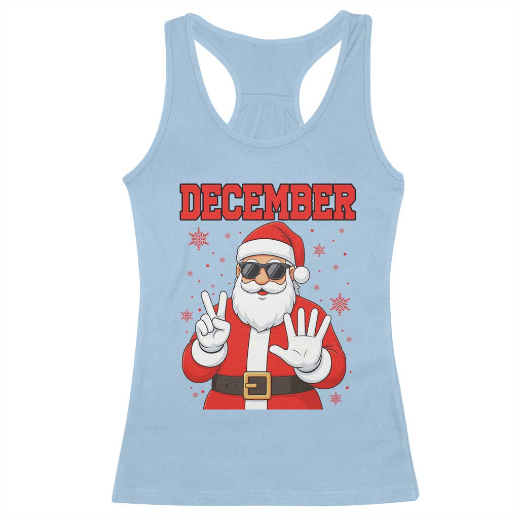 December 25 Racerback Tank Top Funny Santa Says Christmas - Wonder Print Shop